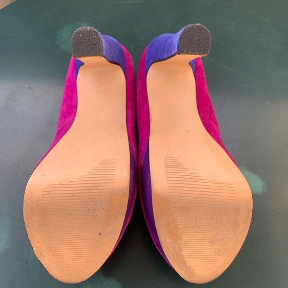 Steve Madden Suede Colorblock Heels - Picture 2 of 5